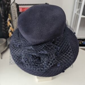 Vintage Navy Blue Hat